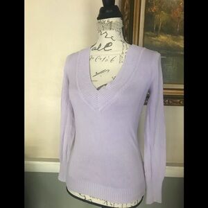 Express Slim Fit V-Neck Ribbed Sweater XS